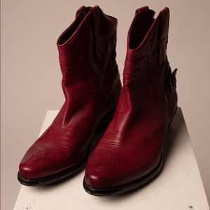 Brand new Franco Sarto Red Leather boots $50
